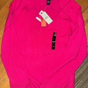 Banana Republic Vivid Pink Crew Neck Sweater